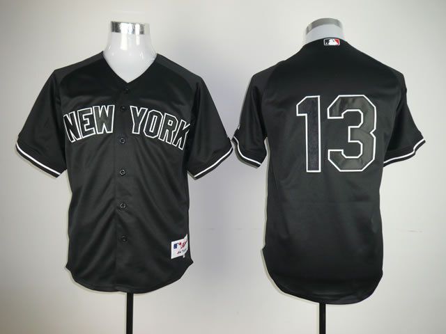 Men New York Yankees #13 No name Black MLB Jerseys